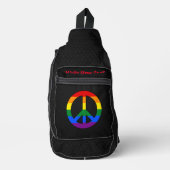 LGBT flag peace sign Crossbody Bag (Vorderseite)