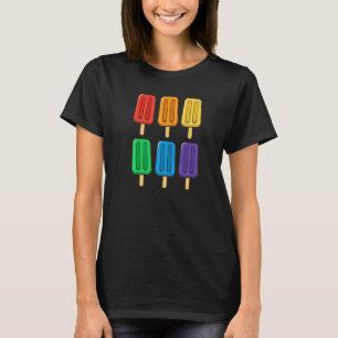 LGbt Flag Popsicles 4 th July Gay Subtle Pride T-Shirt
