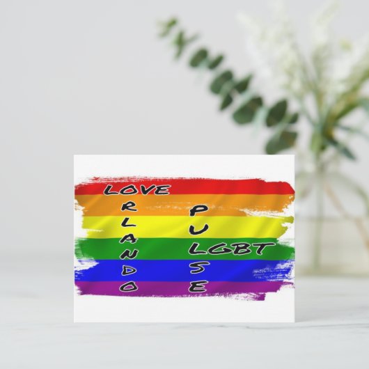 LGBT-Flag-Postkarte Postkarte (Stehend Vorderseite)