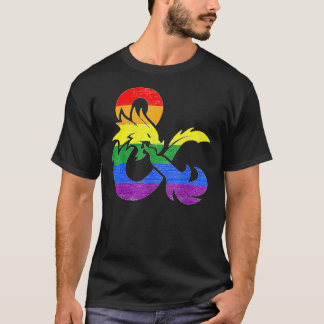 LGBT Flag Pride Role Pay D20 DnD Gaming RPG Gif T-Shirt
