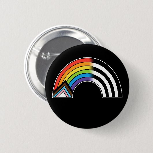 LGBT-Flag-Progress-Flag-Flag nur gerade Button (Vorne & Hinten)