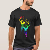 LGBt Flag Rainbow Shirt Lgbt Pride Bloody Hands Te (Vorderseite)