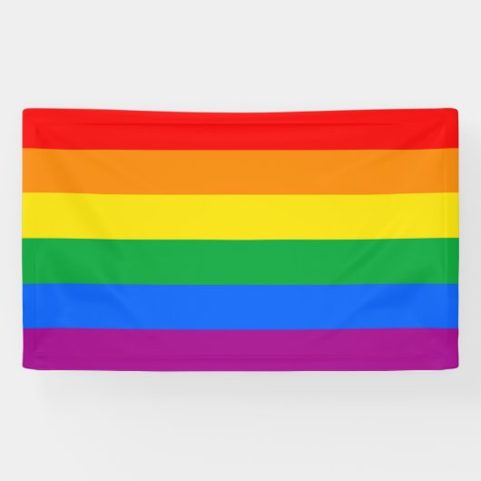 LGBT-Flag/Regenbogenflagge Banner (Horizontal)