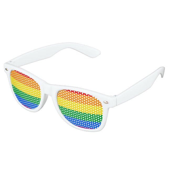 LGBT-Flag/Regenbogenflagge Partybrille (Schrägansicht)