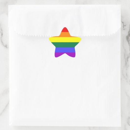 LGBT-Flag Stern-Aufkleber (Tasche)