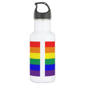 LGBT-Flag-Symbol Edelstahlflasche (Rückseite)