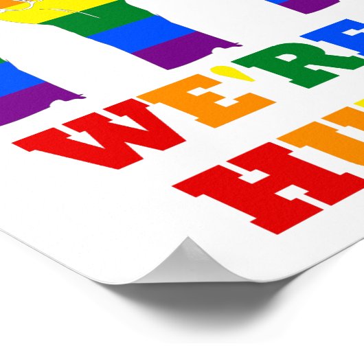 LGBT Flag Wir sind alle der menschliche Stolz Mona Poster (Ecke)