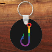 Lgbt-Flagge Angelhaken Schwuler Angler Queer Pride Schlüsselanhänger (Vorderseite)