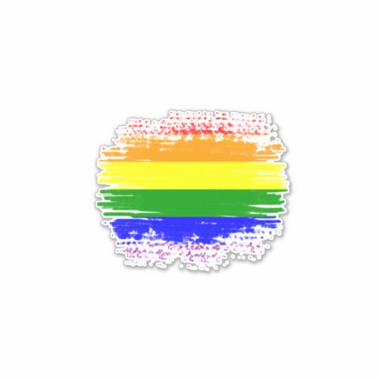 LGBT-Flagge Aufkleber (Vorderseite)
