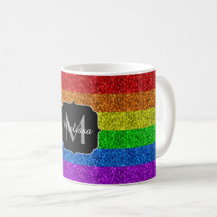 LGBT-Flagge - dynamische Glitzern Kaffeetasse