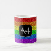 LGBT-Flagge - dynamische Glitzern Kaffeetasse (Mittel)
