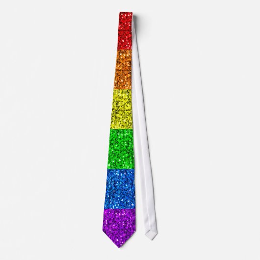 LGBT-Flagge - dynamische Glitzern Krawatte (Vorderseite)