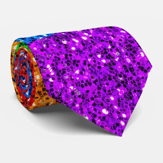 LGBT-Flagge - dynamische Glitzern Krawatte (Gerollt)