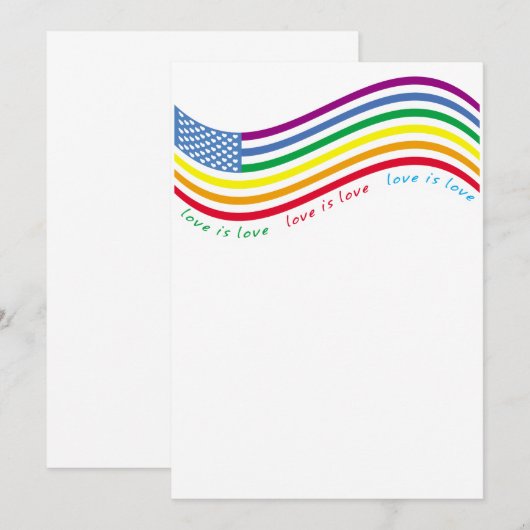 LGBT-Flagge Einladung (Vorne/Hinten)