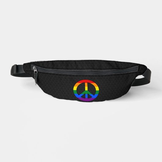 LGBT-Flagge Friedenszeichen Bauchtasche (Vorderseite)