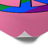 LGBT-Flagge Friedenszeichen Poster (Ecke)