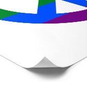 LGBT-Flagge Friedenszeichen Poster (Ecke)