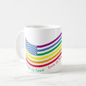 LGBT-Flagge Kaffeetasse (Vorderseite Links)