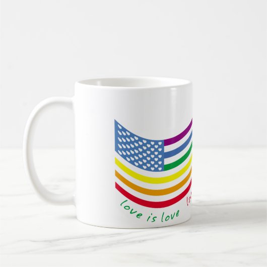 LGBT-Flagge Kaffeetasse (Links)