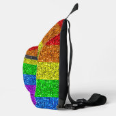 LGBT-Flagge lebhafte Glitzern für Regenbogen-Glitz Crossbody Bag (Rechts)