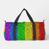 LGBT-Flagge lebhafte Glitzern für Regenbogen-Glitz Duffle Bag (Vorderseite)