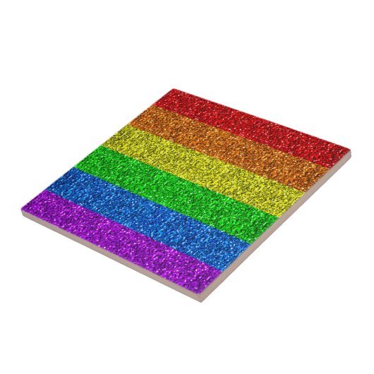 LGBT-Flagge lebhafte Glitzern für Regenbogen-Glitz Fliese (Seite)