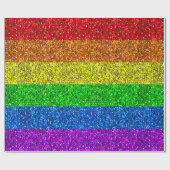 LGBT-Flagge lebhafte Glitzern für Regenbogen-Glitz Geschenkpapier (Flach)