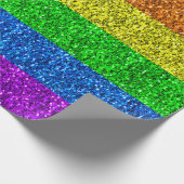 LGBT-Flagge lebhafte Glitzern für Regenbogen-Glitz Geschenkpapier (Ecke)