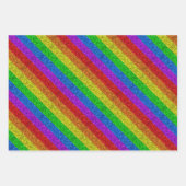 LGBT-Flagge lebhafte Glitzern für Regenbogen-Glitz Geschenkpapier Set (Vorderseite 3)