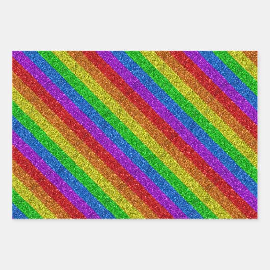 LGBT-Flagge lebhafte Glitzern für Regenbogen-Glitz Geschenkpapier Set (Vorderseite 3)