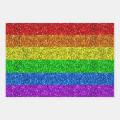LGBT-Flagge lebhafte Glitzern für Regenbogen-Glitz Geschenkpapier Set (Vorderseite)