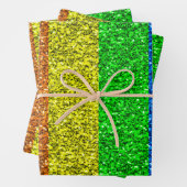 LGBT-Flagge lebhafte Glitzern für Regenbogen-Glitz Geschenkpapier Set (Beispiel)