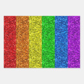 LGBT-Flagge lebhafte Glitzern für Regenbogen-Glitz Geschenkpapier Set (Vorderseite)