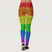 LGBT-Flagge lebhafte Glitzern für Regenbogen-Glitz Leggings (Rückseite)