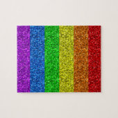 LGBT-Flagge lebhafte Glitzern für Regenbogen-Glitz Puzzle (Horizontal)