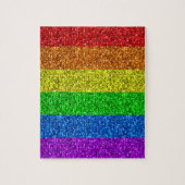 LGBT-Flagge lebhafte Glitzern für Regenbogen-Glitz Puzzle (Vertikal)