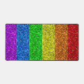 LGBT-Flagge lebhafte Glitzern für Regenbogen-Glitz Schreibtischunterlage (Vorderseite)