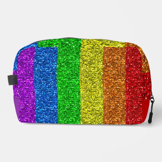 LGBT-Flagge lebhafte Glitzern für Regenbogen-Glitz Waschbeutel (Vorderseite)