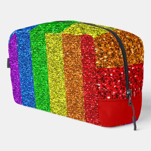 LGBT-Flagge lebhafte Glitzern für Regenbogen-Glitz Waschbeutel (Rechte Ecke)