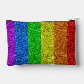 LGBT-Flagge lebhafte Glitzern für Regenbogen-Glitz Zubehörtasche (Rückseite)