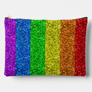 LGBT-Flagge lebhafte Glitzern für Regenbogen-Glitz Zubehörtasche