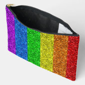LGBT-Flagge lebhafte Glitzern für Regenbogen-Glitz Zubehörtasche (Offen)
