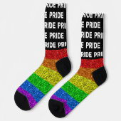 LGBT-Flagge lebhafter Glitzer-Funkelmusterstolz Socken (Linkes Detail)