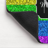 LGBT-Flagge lebhafter Regenbogen-Glitzer Funkeln M Mousepad (Ecke)