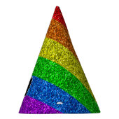 LGBT-Flagge lebhafter Regenbogen-Glitzer Funkeln M Partyhütchen (Rechts)