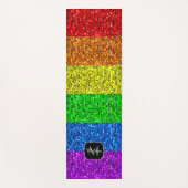 LGBT-Flagge lebhafter Regenbogen-Glitzer Funkeln M Yogamatte (Vorderseite)