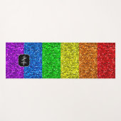 LGBT-Flagge lebhafter Regenbogen-Glitzer Funkeln M Yogamatte (Vorderseite (Horizontal))