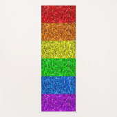 LGBT-Flagge lebhafter Regenbogen-Glitzer Funkelsto Yogamatte (Vorderseite)