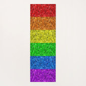 LGBT-Flagge lebhafter Regenbogen-Glitzer Funkelsto Yogamatte (Rückseite)
