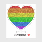 LGBT-Flagge lebhaftes Regenbogen-Glitzer Glitzern Aufkleber (Blatt)